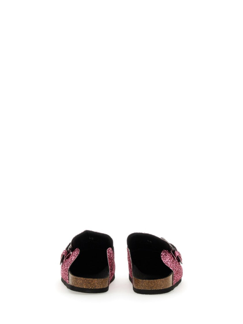 Philosophy Di Lorenzo Serafini Glitter-Embellished Slip-On Sandals