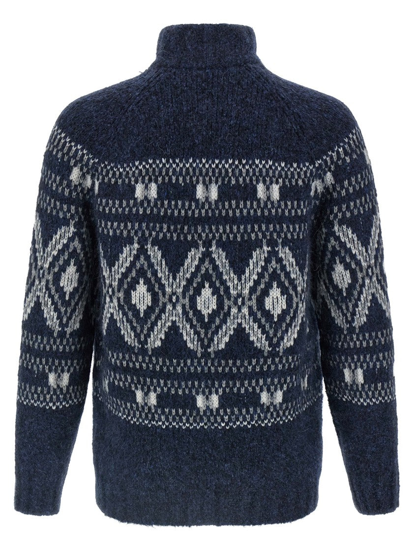Brunello Cucinelli Geometric Jacquard' Cardigan