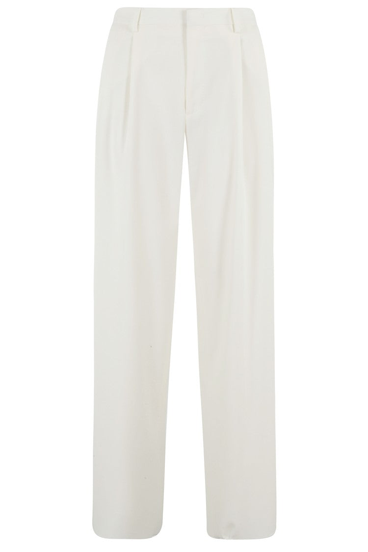 Tagliatore Wide-Leg Trousers With Central Closure
