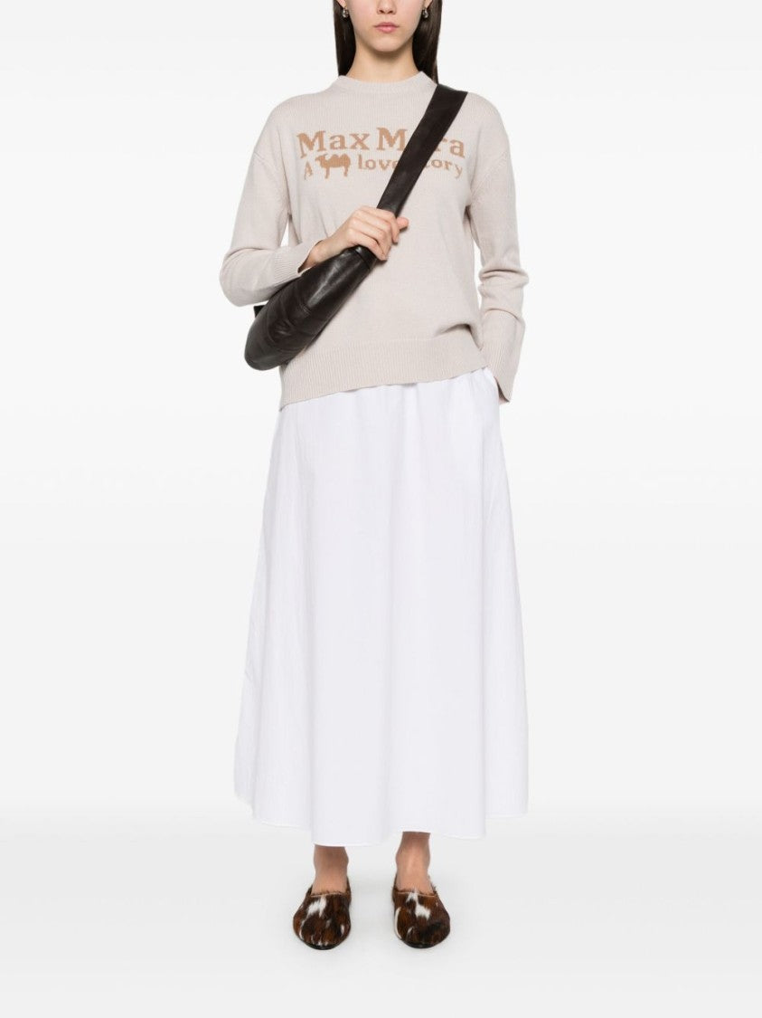 Max Mara Relaxed Fit Knit Sweater With Whimsical Graphic Design