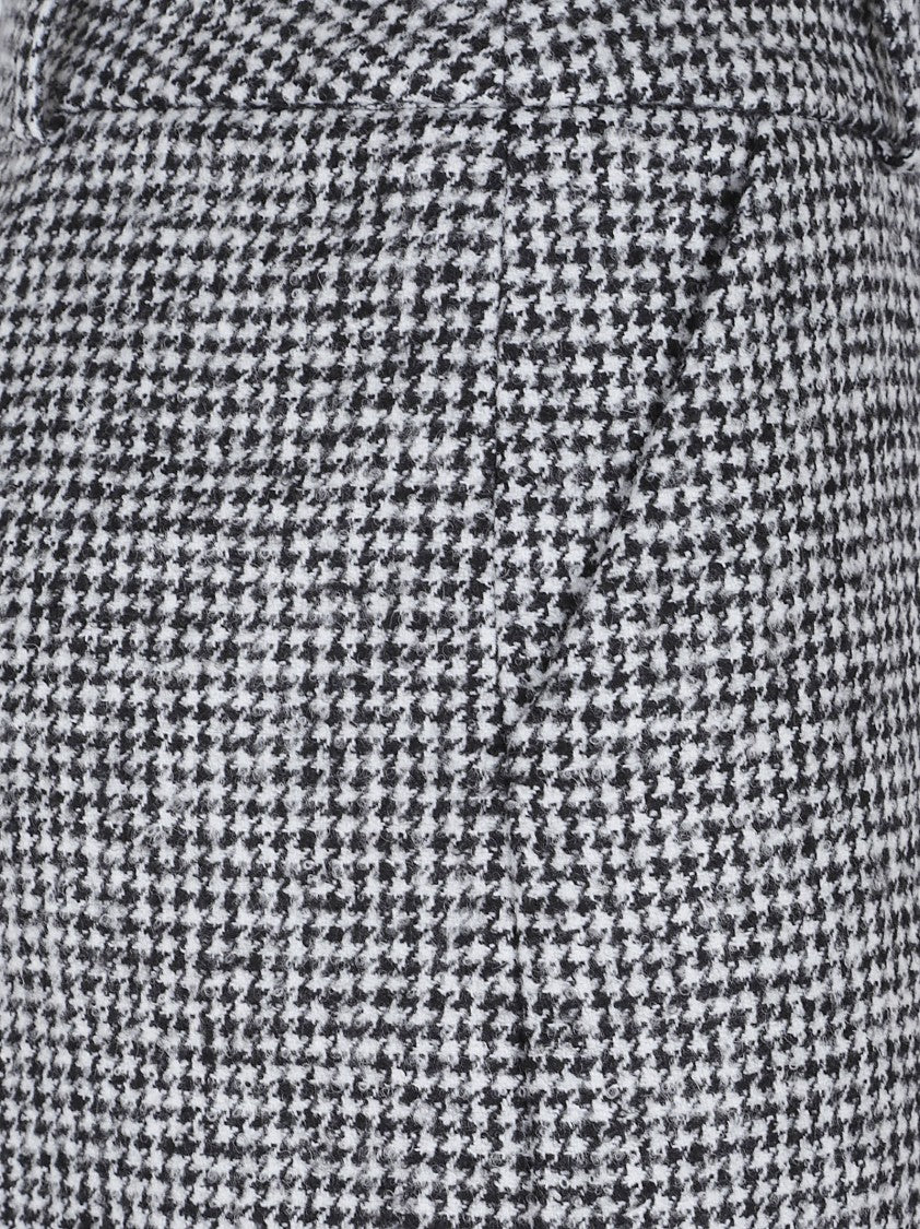 Ermanno Scervino Classic Houndstooth Midi Skirt