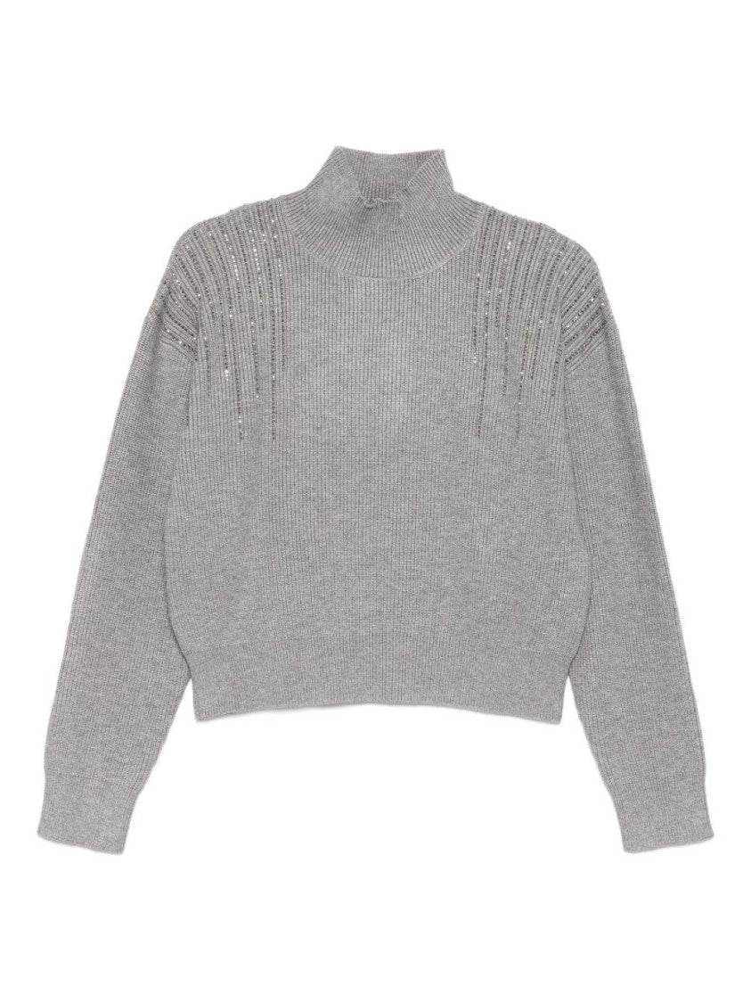 Seventy Sergio Tegon Cropped Knit Sweater With High Neckline
