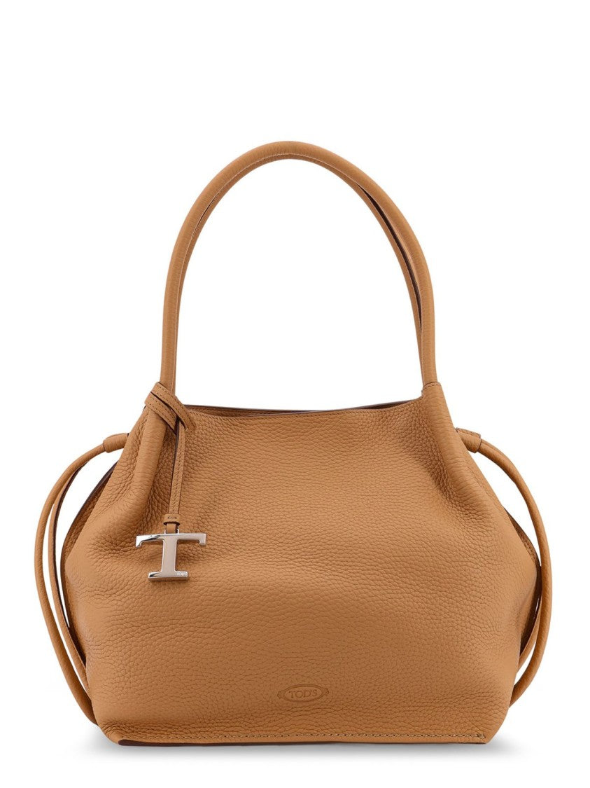 Tod's Beige Minimalist Handbag With Structured Silhouette