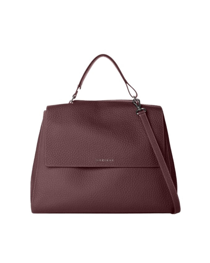Orciani Structured Textured Leather Shoulder Bag