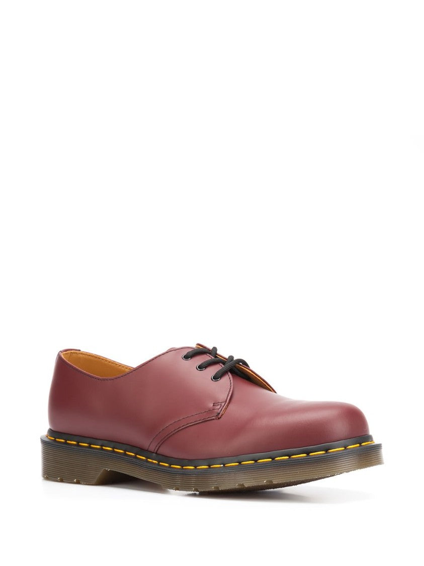 Dr. Martens Classic Lace-Up Red Leather Low-Cut Sneakers