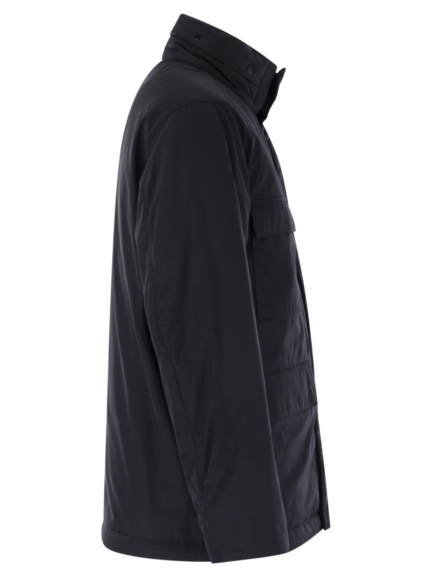 Stone Island Padded Field Jacket With Anti-Drip