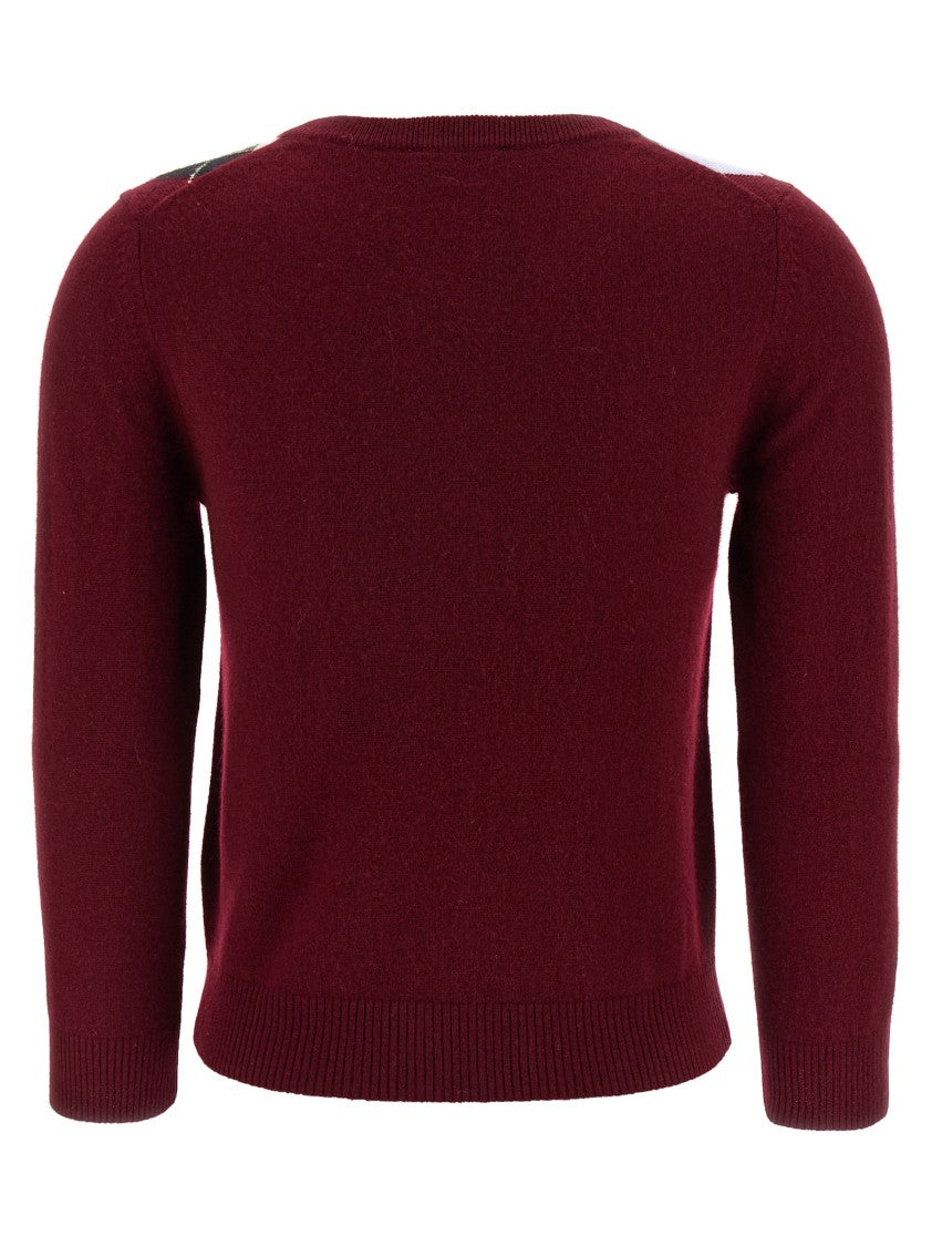 Ganni Burgundy Check' Cardigan