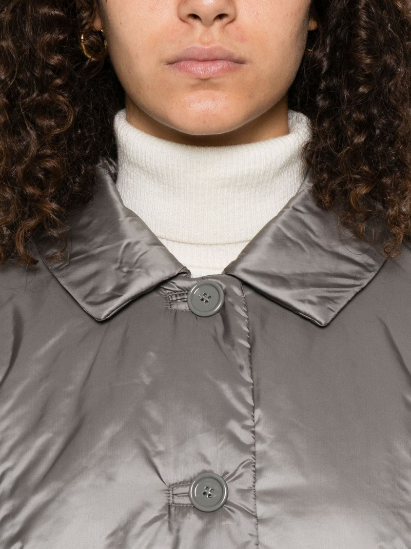 Max Mara Boxy Anthracite Grey Coat With Classic Collar