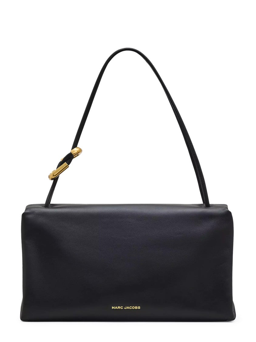 Marc Jacobs Spacious Black Dual-Shoulder Bag In Smooth Cow Leather