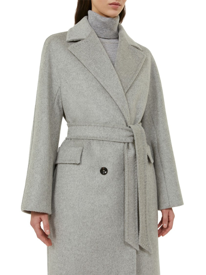Max Mara Belted Mid-Length Coat With Classic Lapel