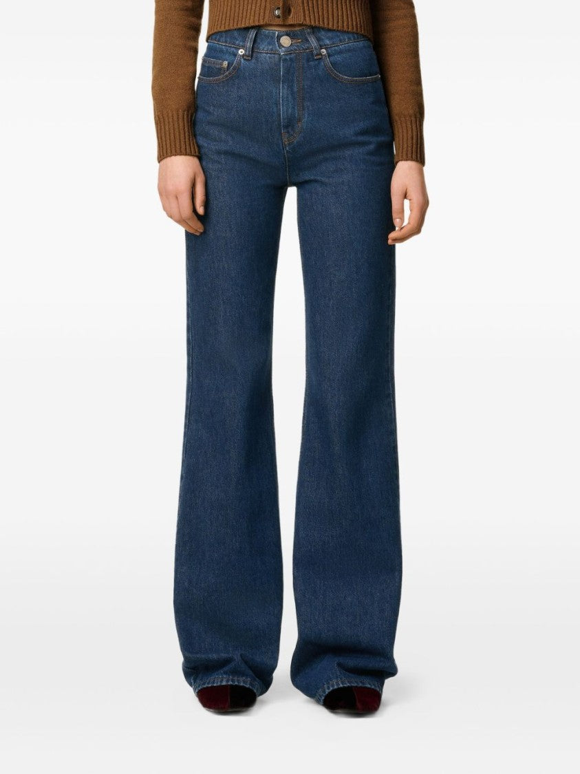 Ami High-Waisted Flared Fit Jeans