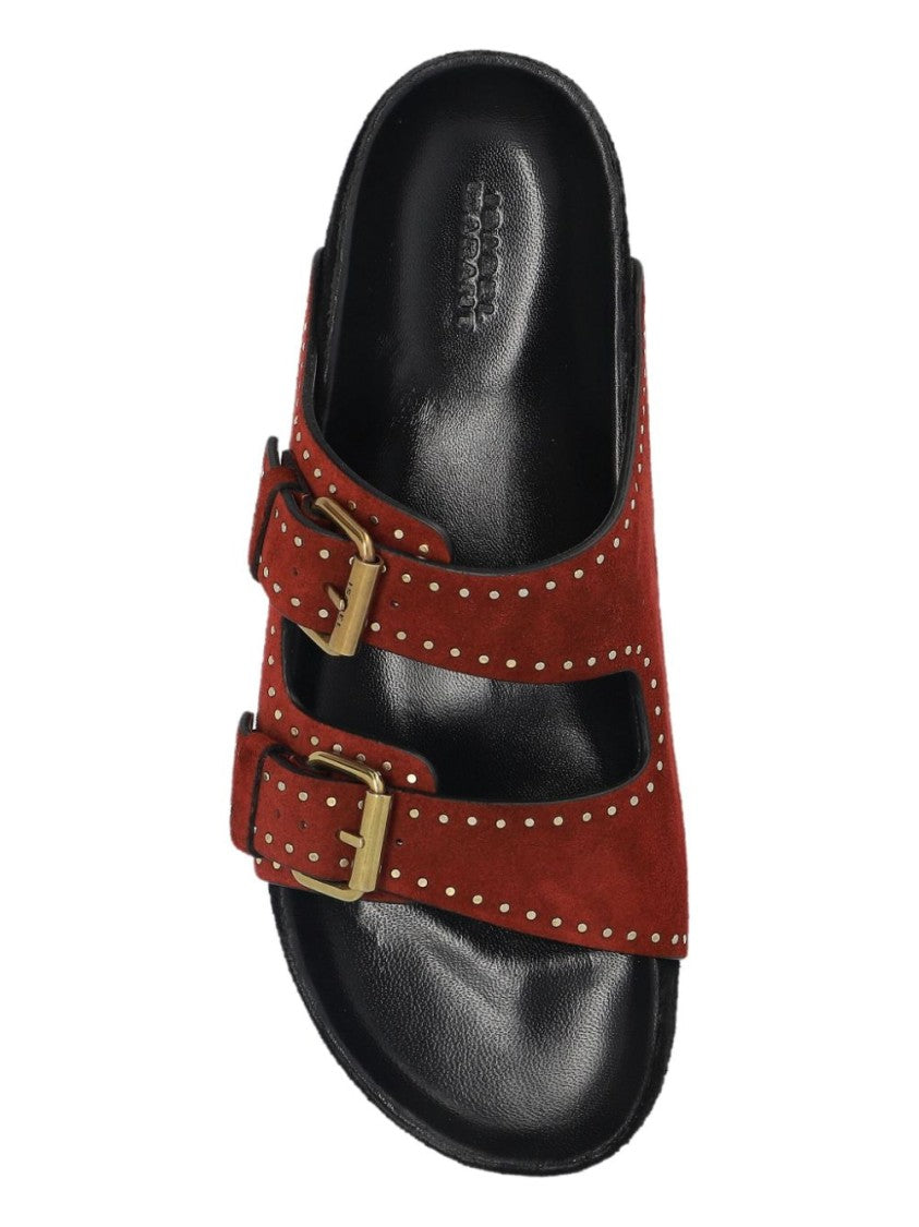 Isabel Marant Burgundy Lennyo Sandals