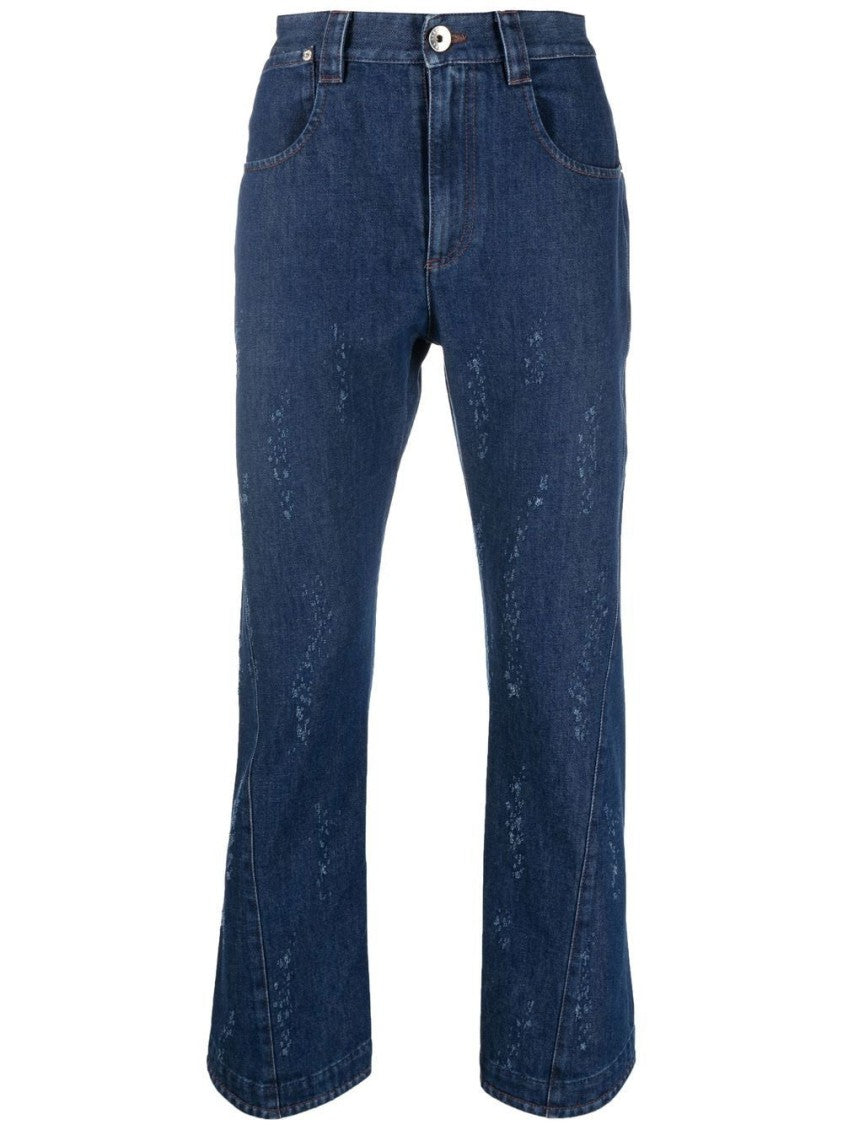 Opening Ceremony Straight Blue Jeans With Classic Five-Pocket Design