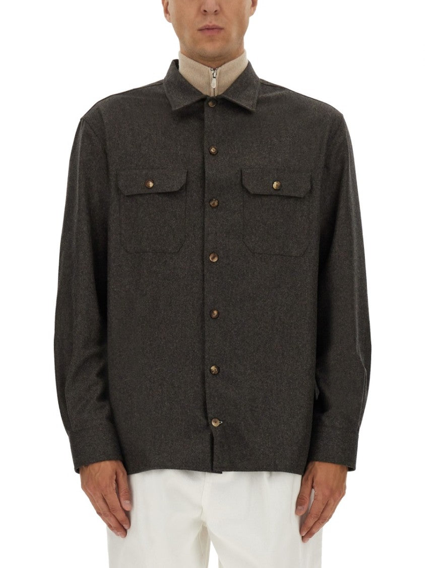 Brunello Cucinelli Virgin Wool Flannel Overshirt