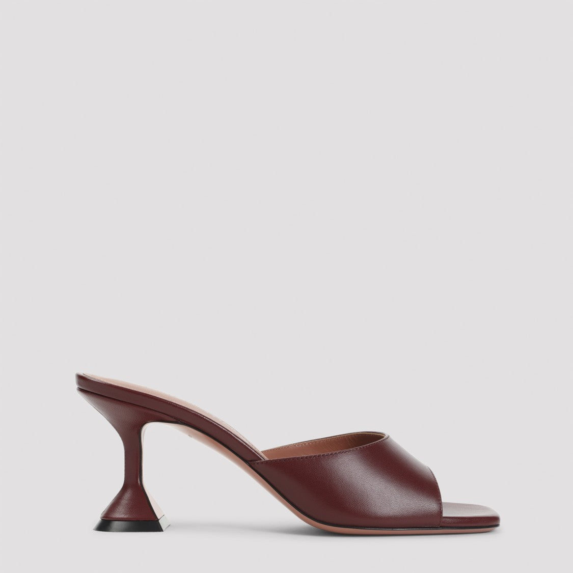 Amina Muaddi Flared Heel Open-Toe Mules