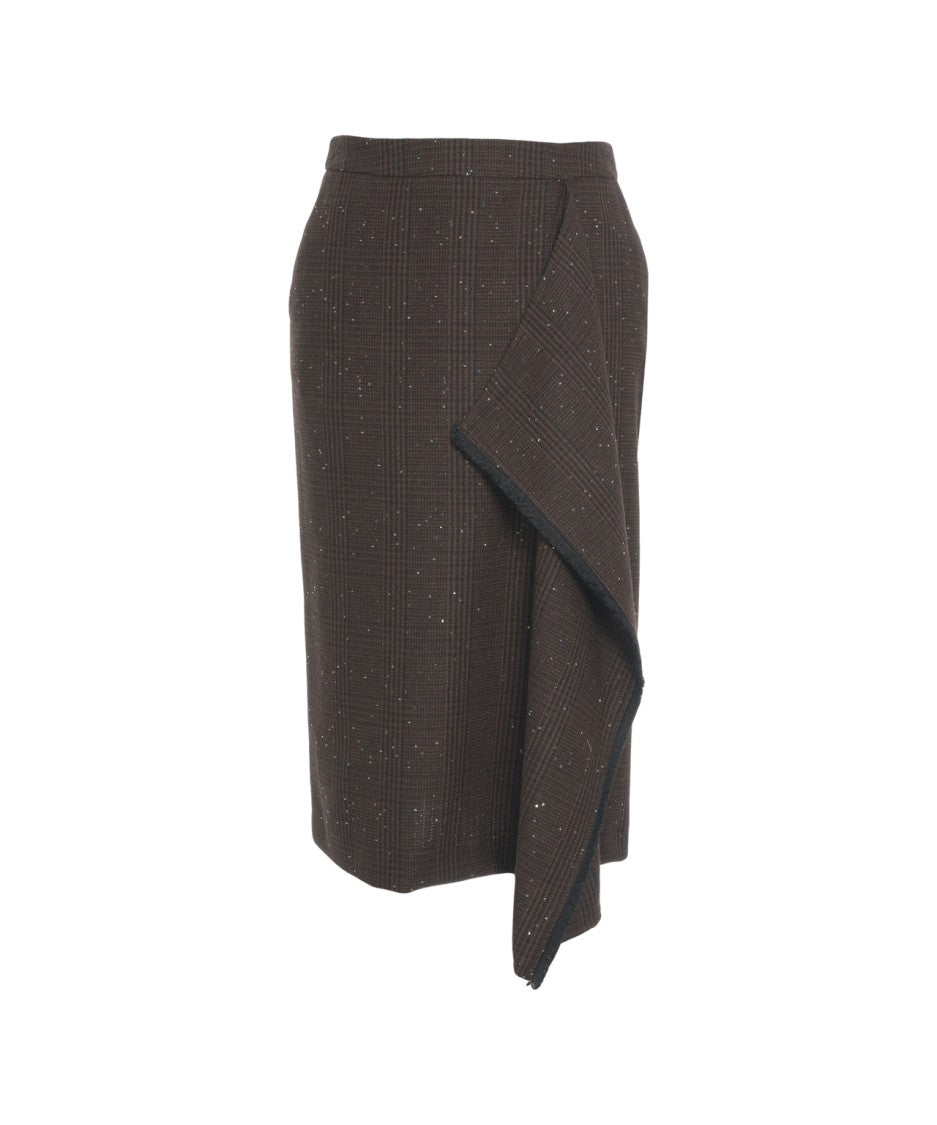 Kaos Asymmetric Hem Skirt