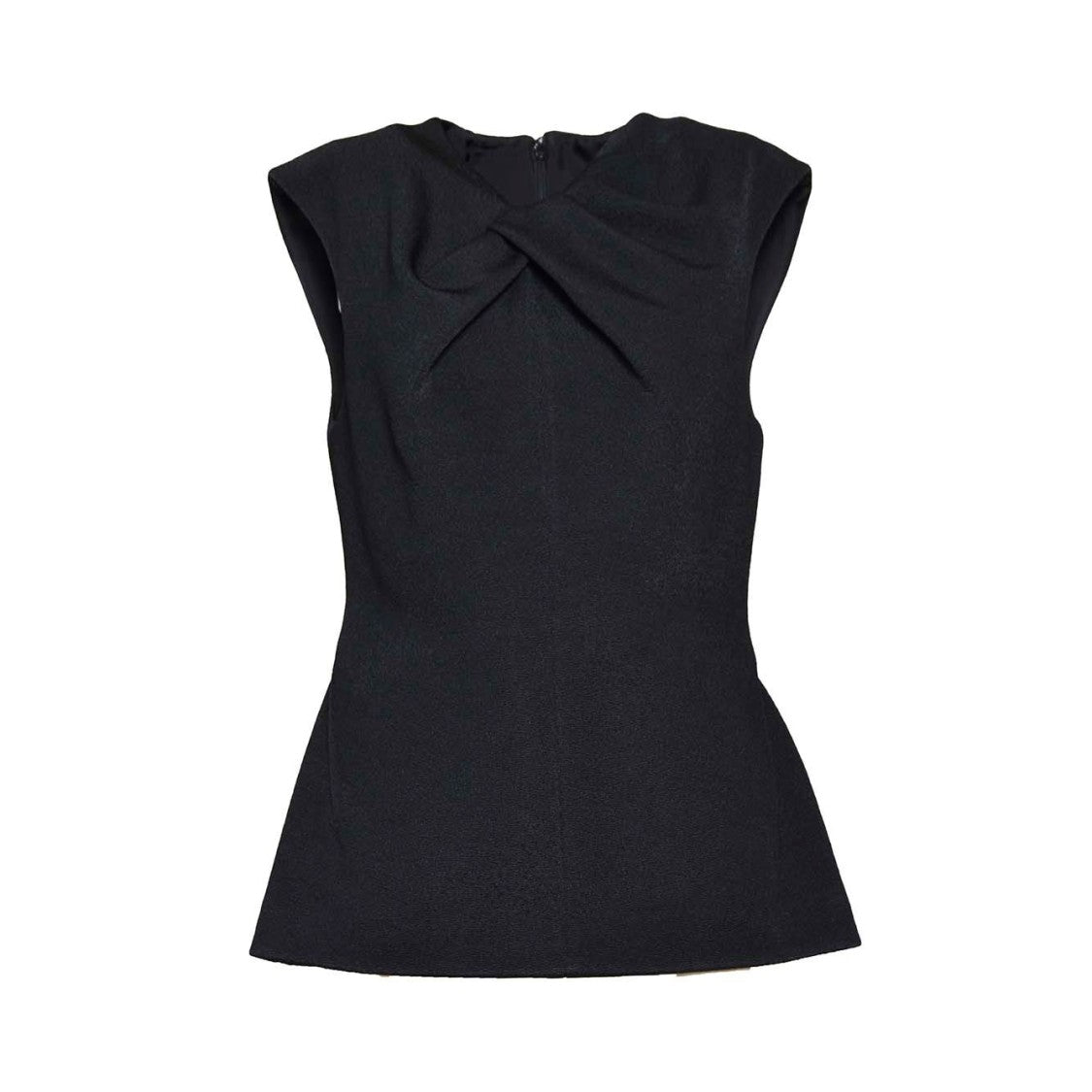 Jil Sander Black Viscose Top With Drape