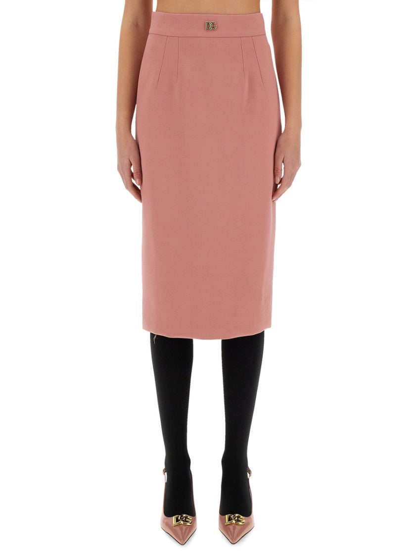 Dolce & Gabbana Dg Logo Longuette Pencil Skirt