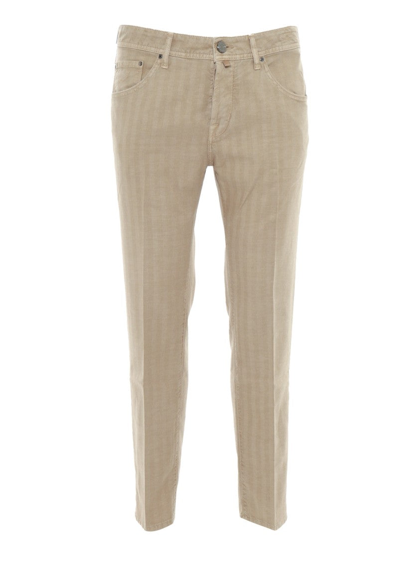 Jacob Cohen Slim Cropped Carrot Pants With Five Pockets