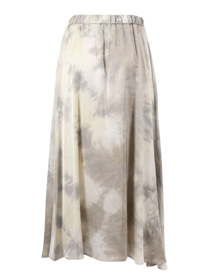 Ballantyne Flowing White Viscose Skirt With Classic Silhouette