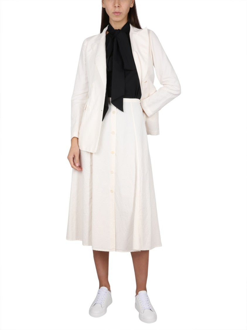 Aspesi Double-Breasted Jacket With Peaked Lapels