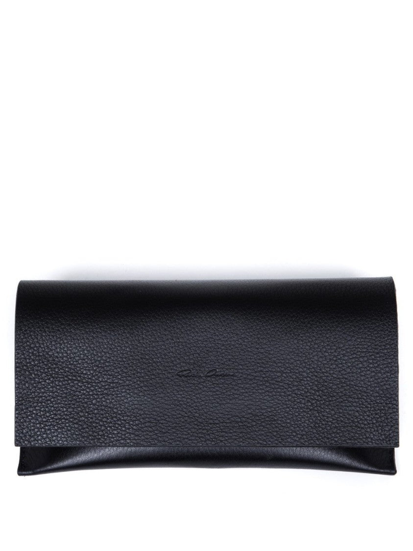 Rick Owens Rectangular Black Acetate Sunglasses With Silver Rivets