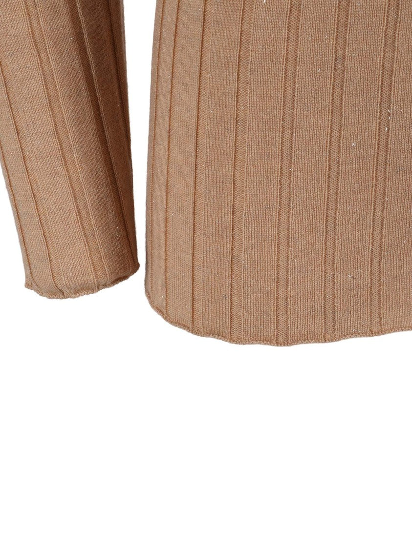 Peserico Ribbed Knit Sweater With Classic Round Neckline