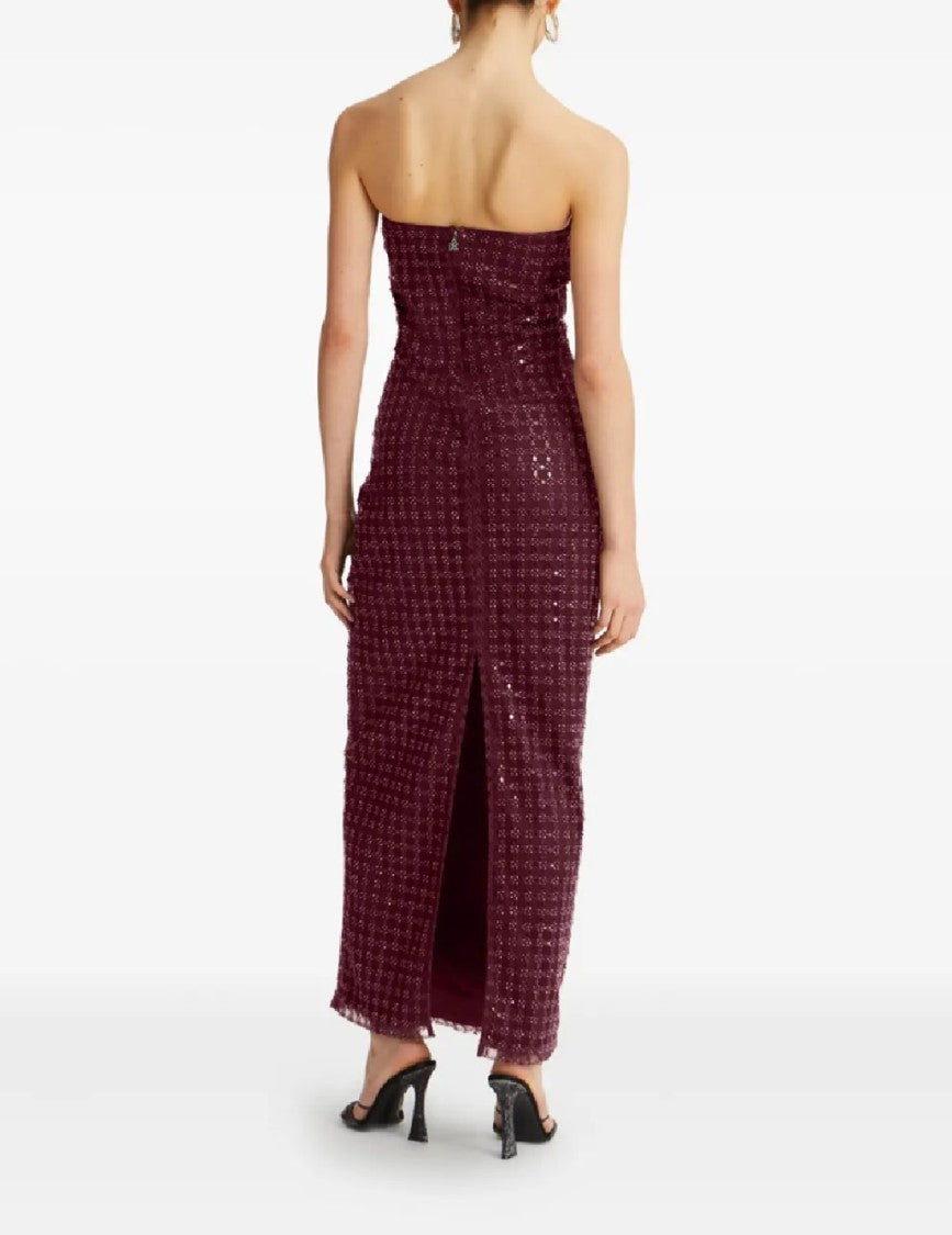 Rotate Beaded Maxi Tube Dress