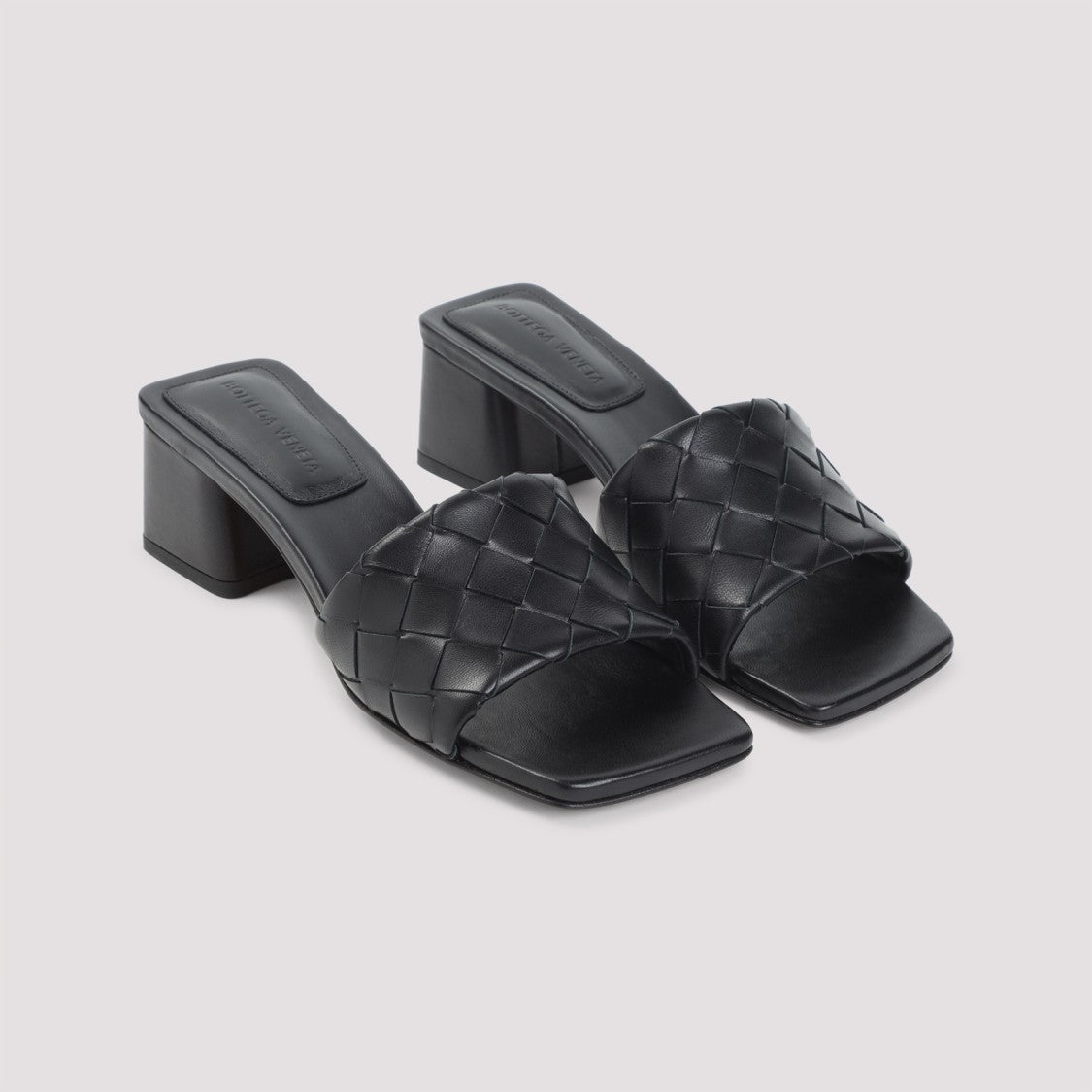 Bottega Veneta Woven Nappa Leather Sandals With Block Heel