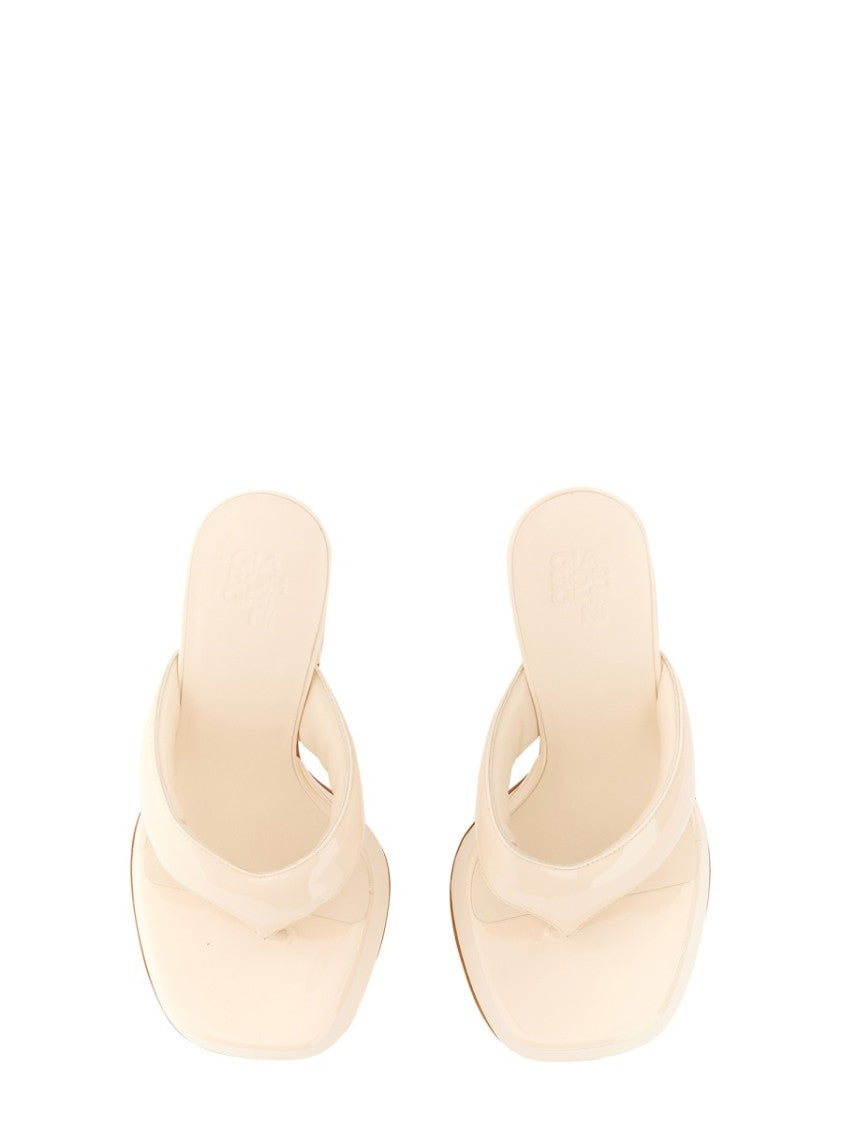 Gia Borghini Patent Leather Sandals