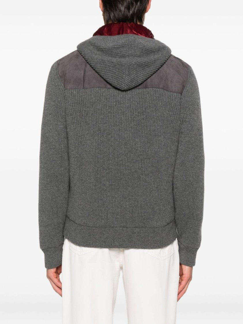 Brunello Cucinelli Suede And Knit Coat