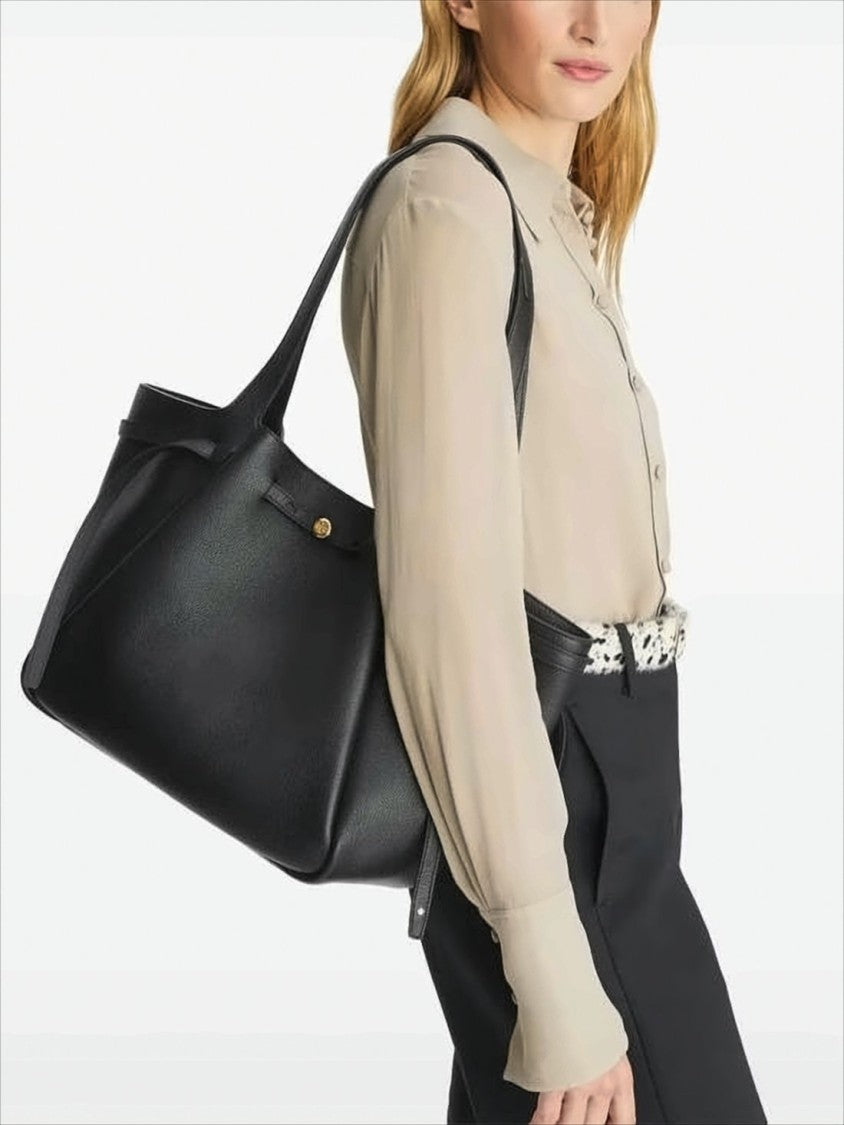 Tory Burch Cowhide Leather Shoulder Bag With Gold-Tone Closure