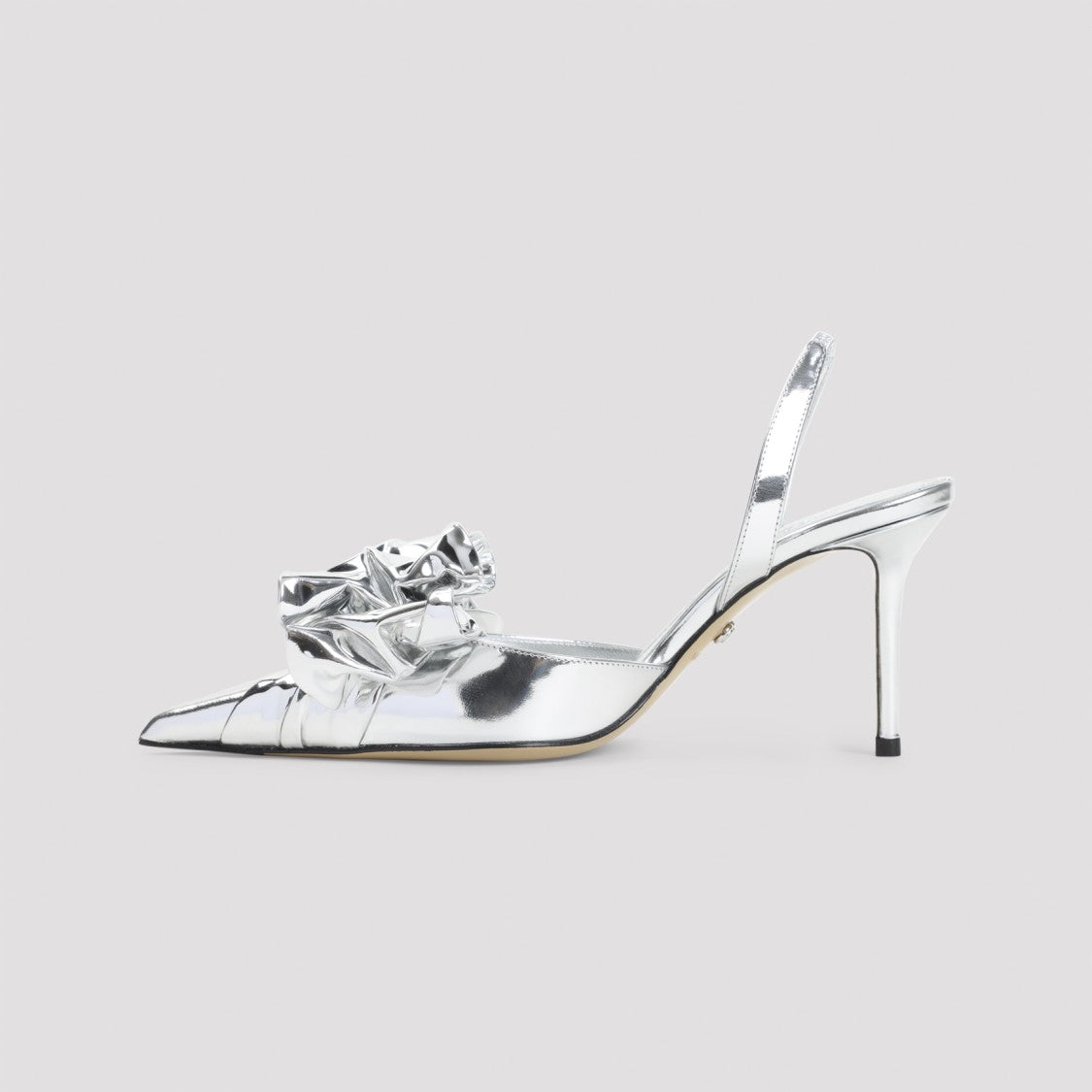 Mach & Mach Le Cadeau Silver Wrapped Leather Pumps
