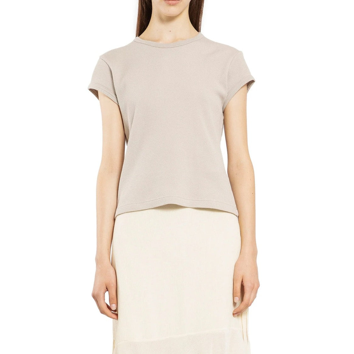 Acne Studios Round Neck Cotton T-Shirt With Short Sleeves