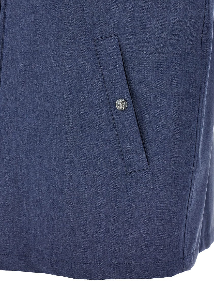 Brunello Cucinelli Lightly Padded Wool Vest With Zip