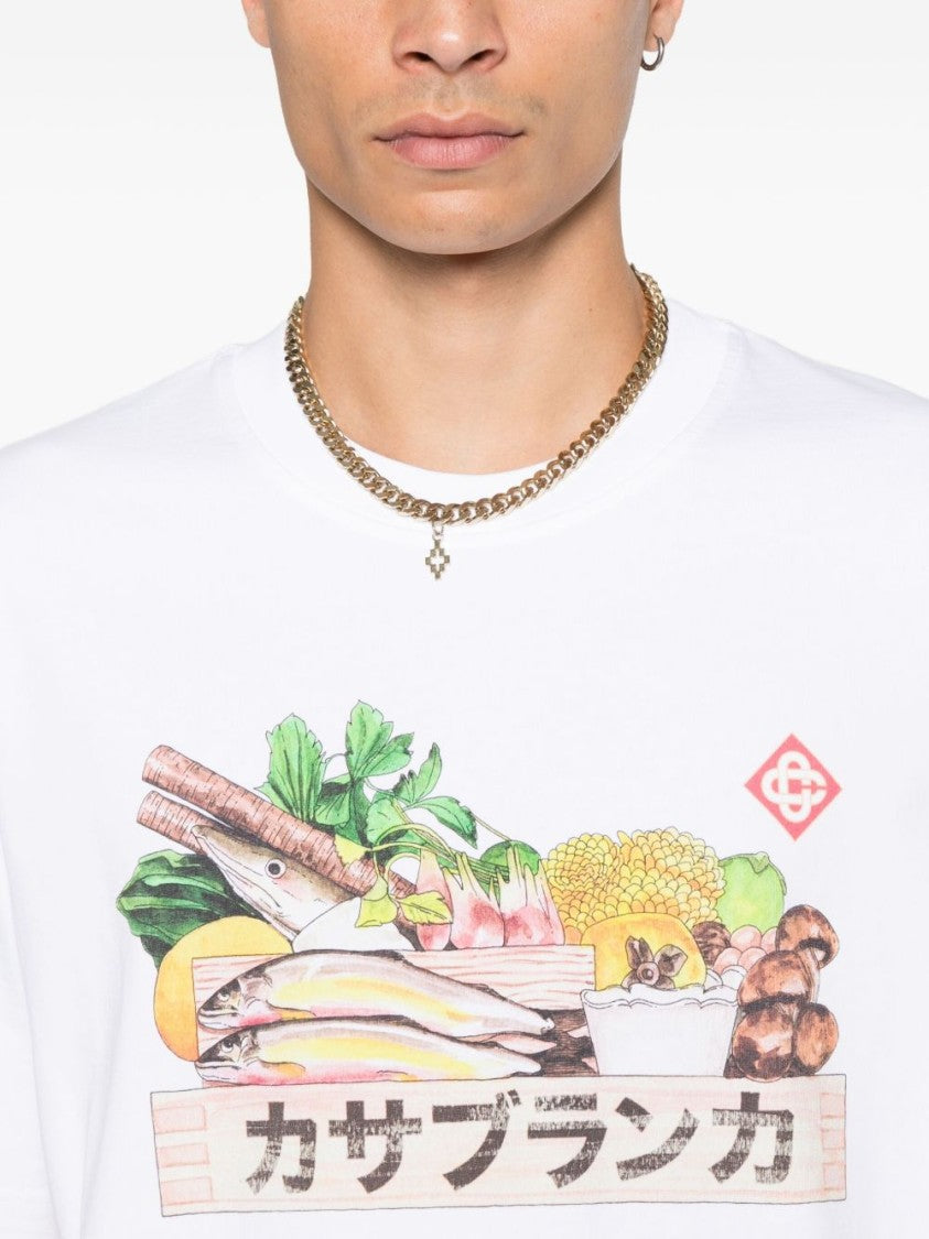 Casablanca Graphic Print Cotton T-Shirt With Relaxed Fit