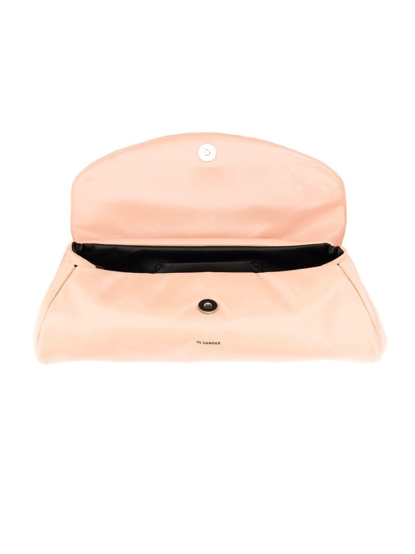 Jil Sander Soft Structured Leather"Cannoli" Shoulder Bag