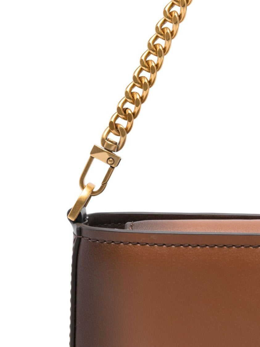 Michael Kors Brown Vitello Leather Shoulder Bag