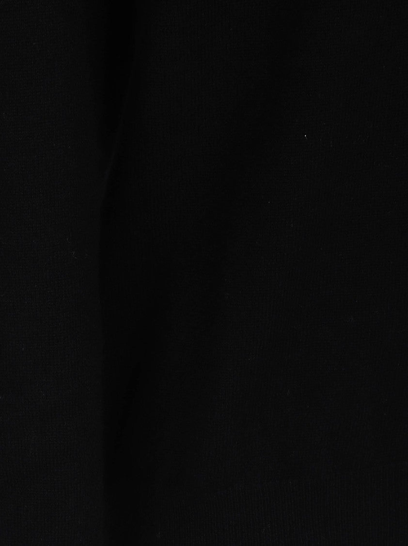 Ballantyne Black Cashmere Sweater With High Neckline