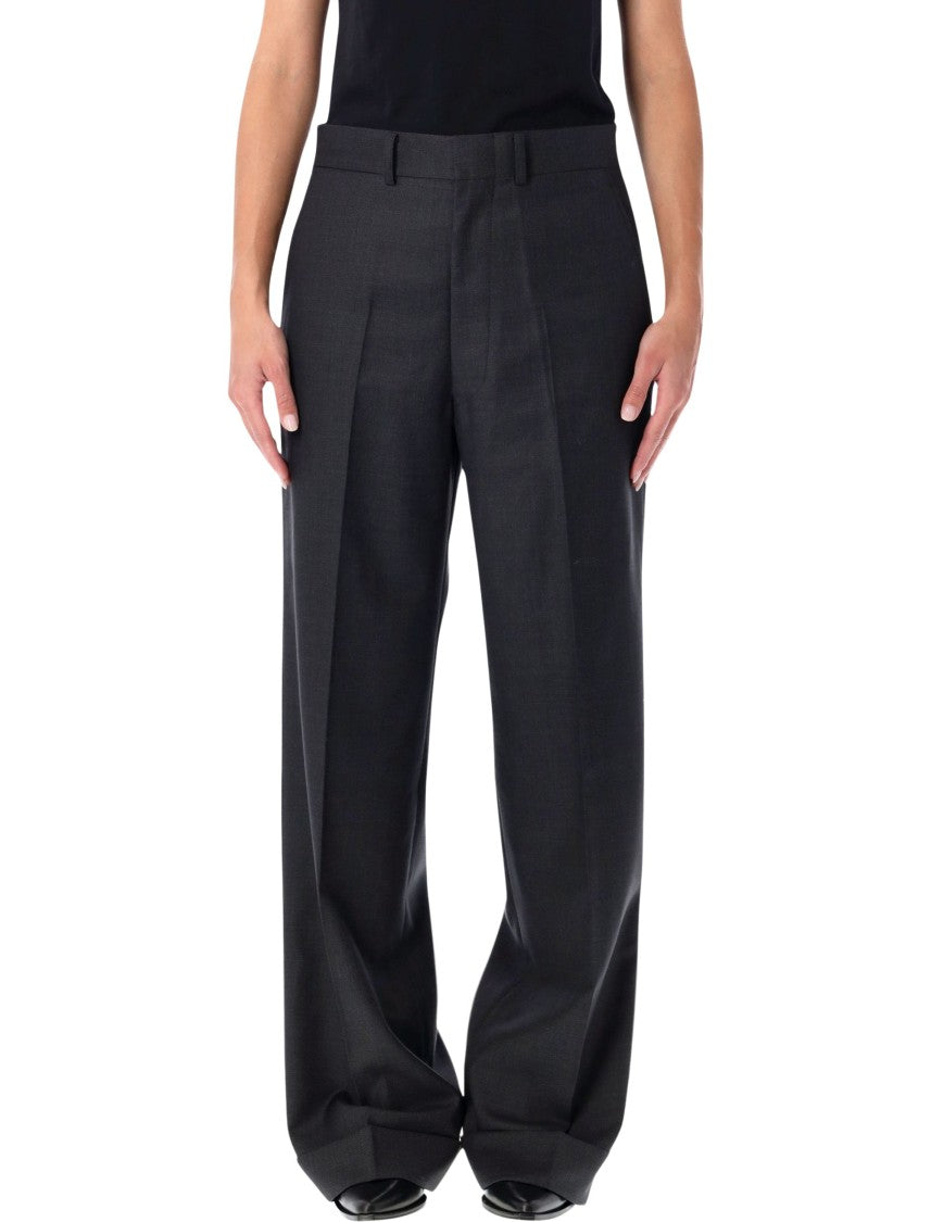 Junya Watanabe Wide-Leg Tailored Pants With Sharp Pleats