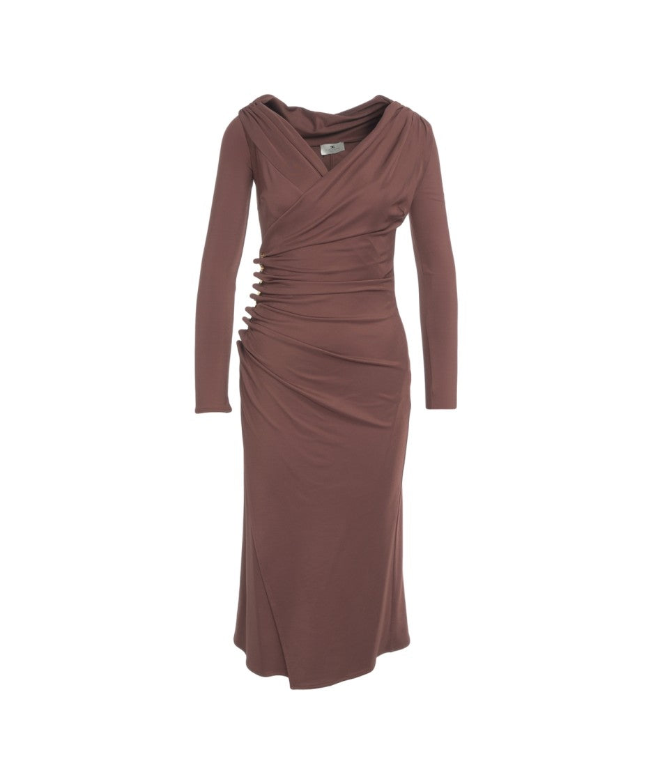 Elisabetta Franchi Draped Maxi Dress