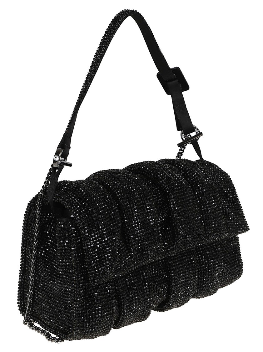 Benedetta Bruzziches Metal Mesh And Silk Satin Shoulder Bag