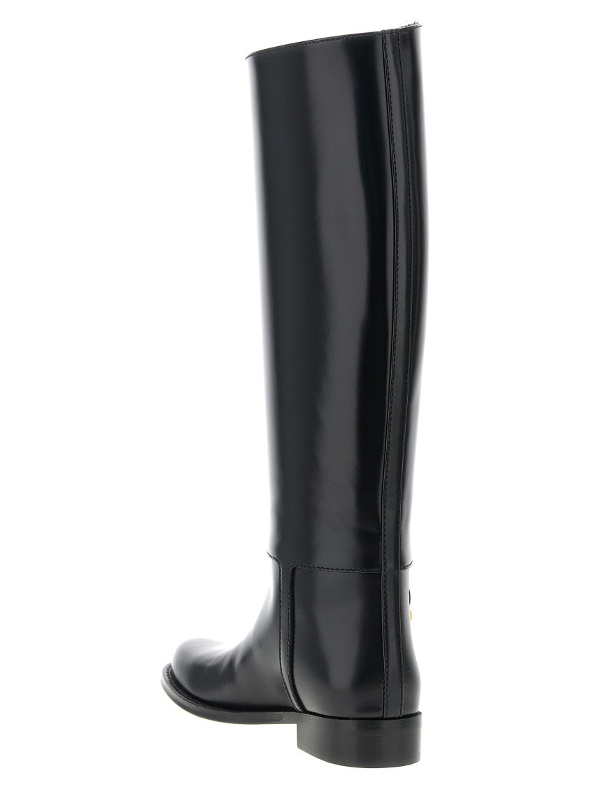 Saint Laurent Tall Corsair Boots With Rounded Toe