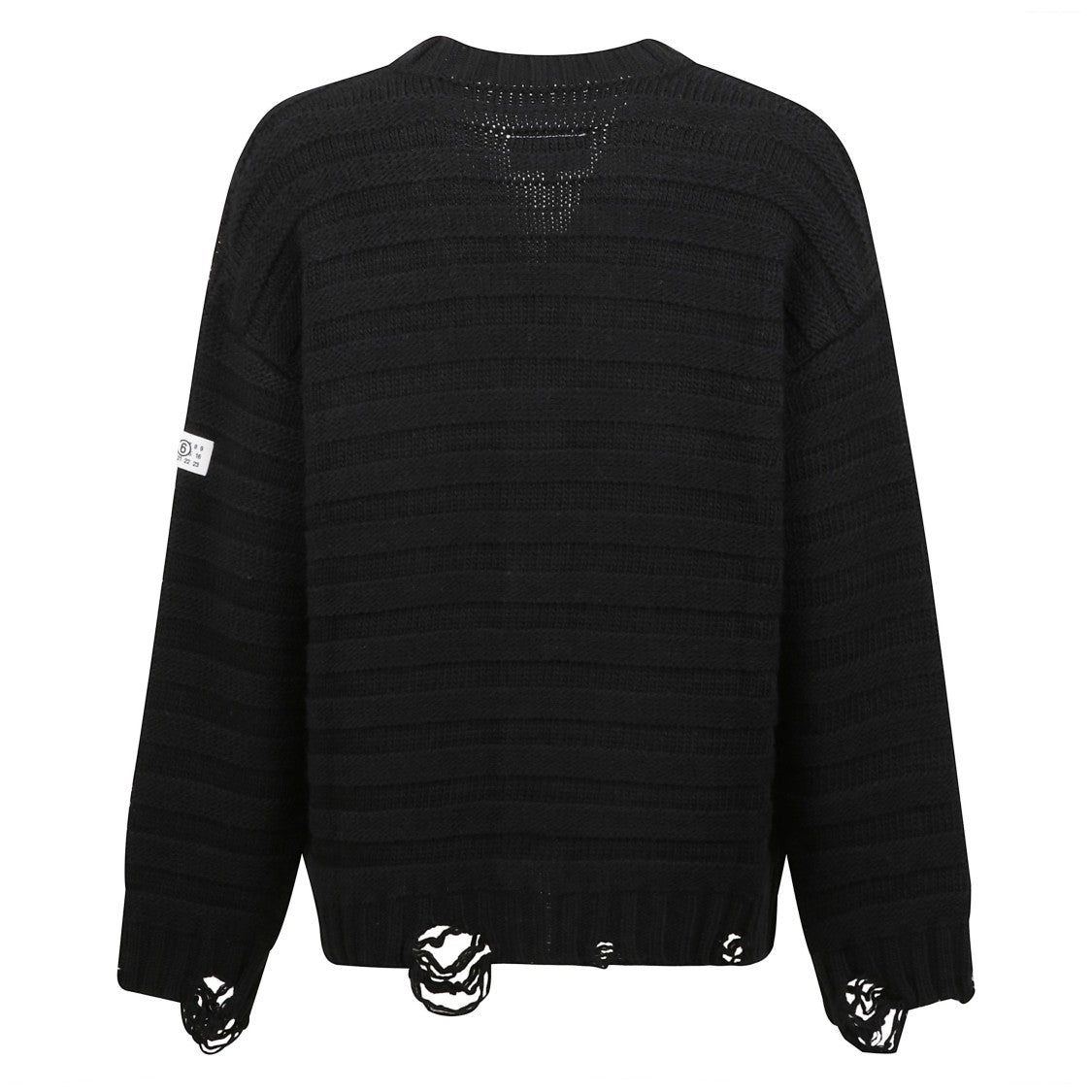 Mm6 By Maison Margiela Frayed V-Neck Cardigan