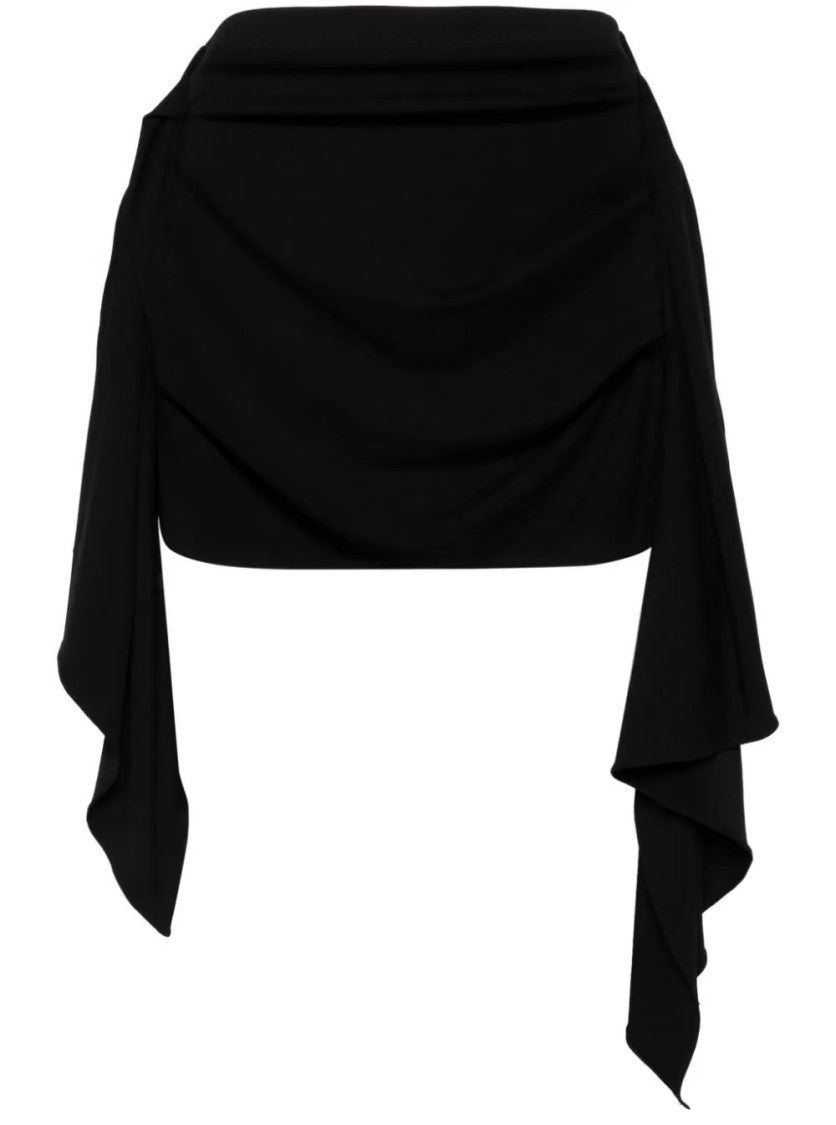 The Attico Asymmetrical Hem Mini Skirt