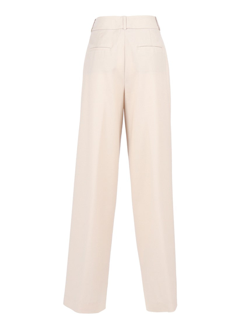Peserico Tailored Straight Leg Trousers In Smooth Virgin Wool