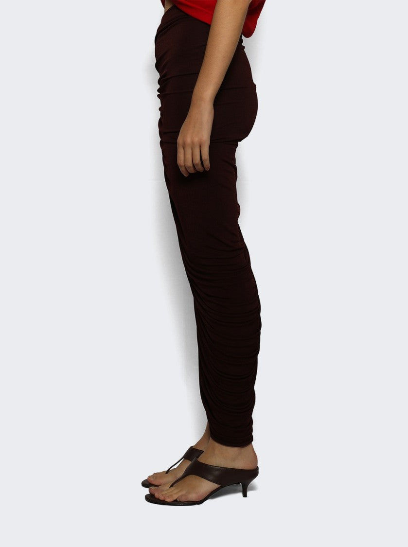 Magda Butrym Asymmetrical Midi Skirt Bordeaux