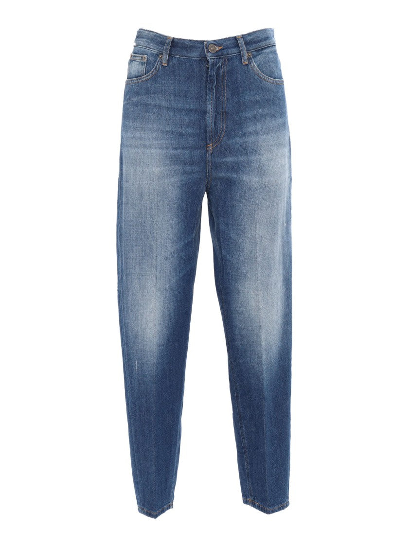 Dondup Relaxed Fit Tapered Jeans With Vintage Wash
