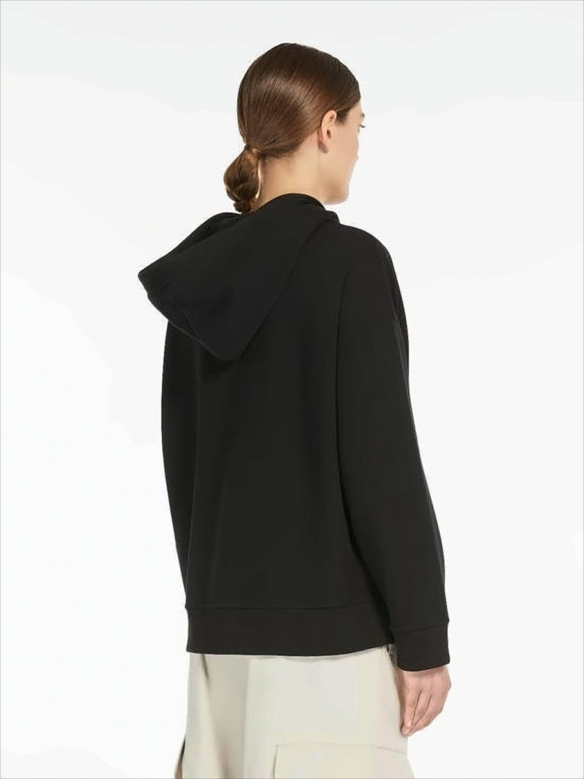 Max Mara Relaxed Fit Hoodie With Embossed Logo Detail