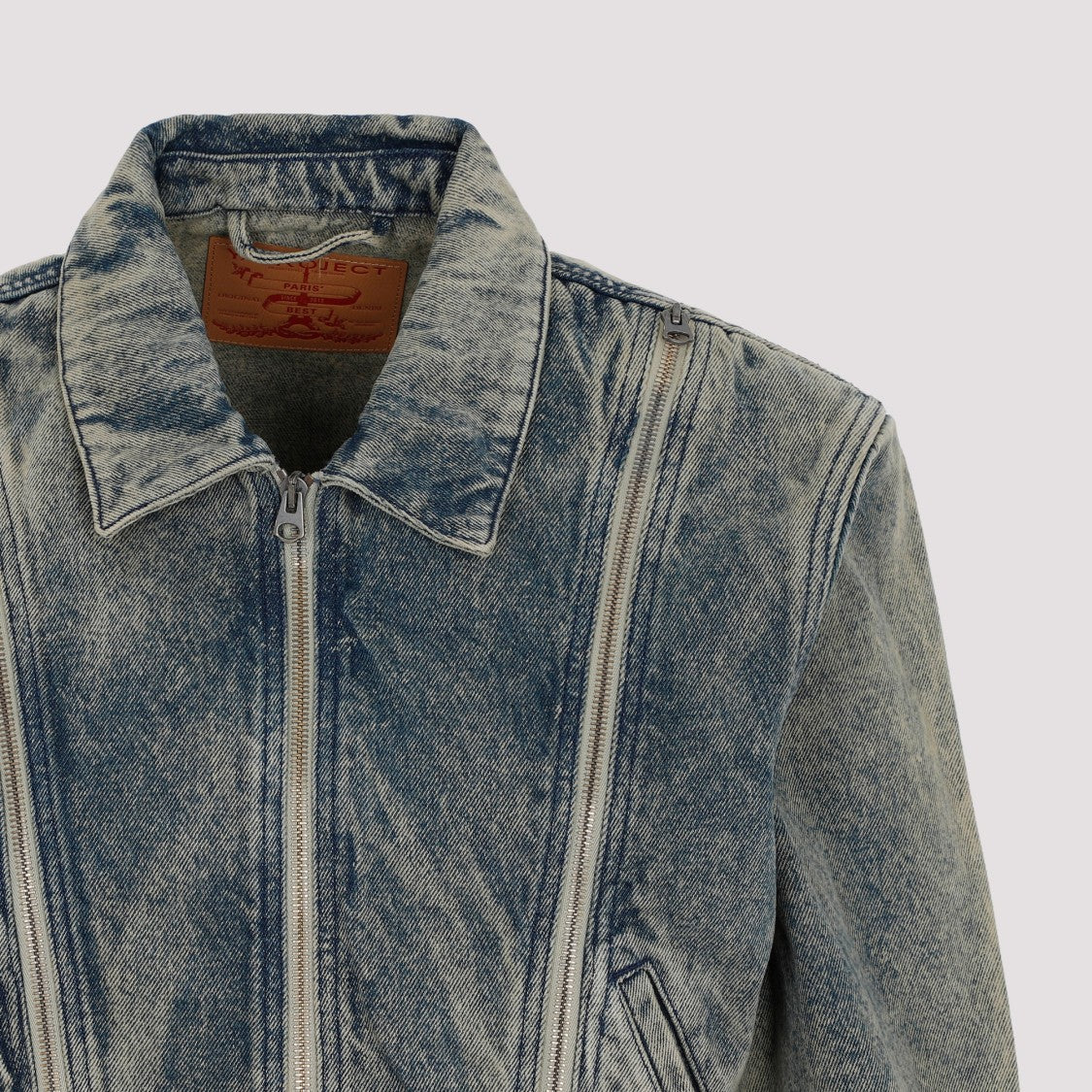 Y/Project Vintage Beige Tudor Zip Denim Jacket